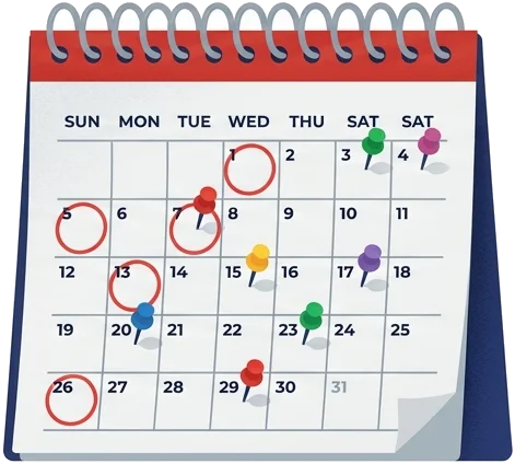 Etapas: o cronograma da prova